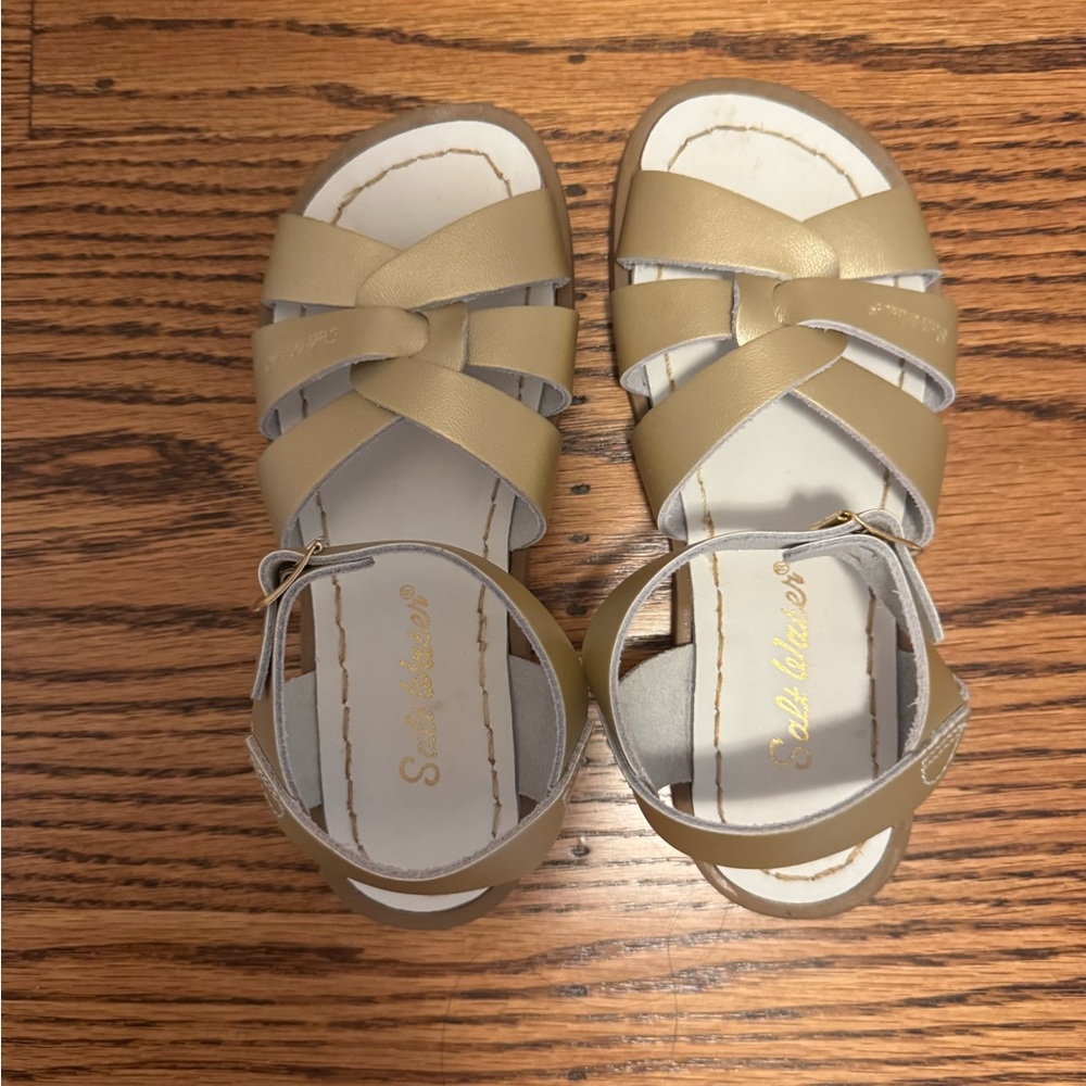 Barely Worn Salt Water Gold Sandals in size 12
